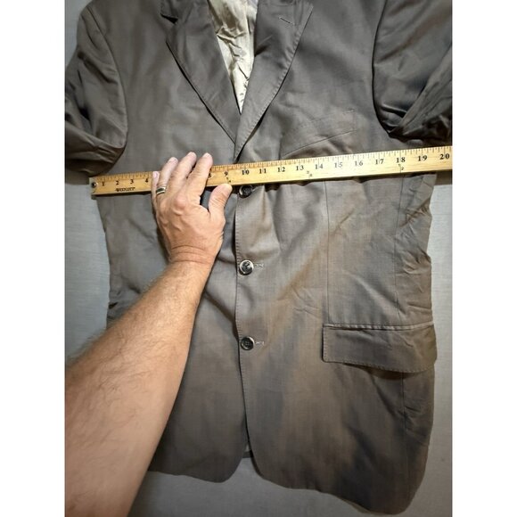 Hugo Boss Jacket Adult‎ Beige Medium Button Long Sleeve Blazer Mens Made In USA. - Picture 14 of 16